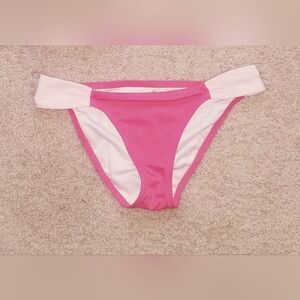 Women's "Victoria's Secret" Dark Pink/Light Pink Colorblock Bikini Bottom- Small